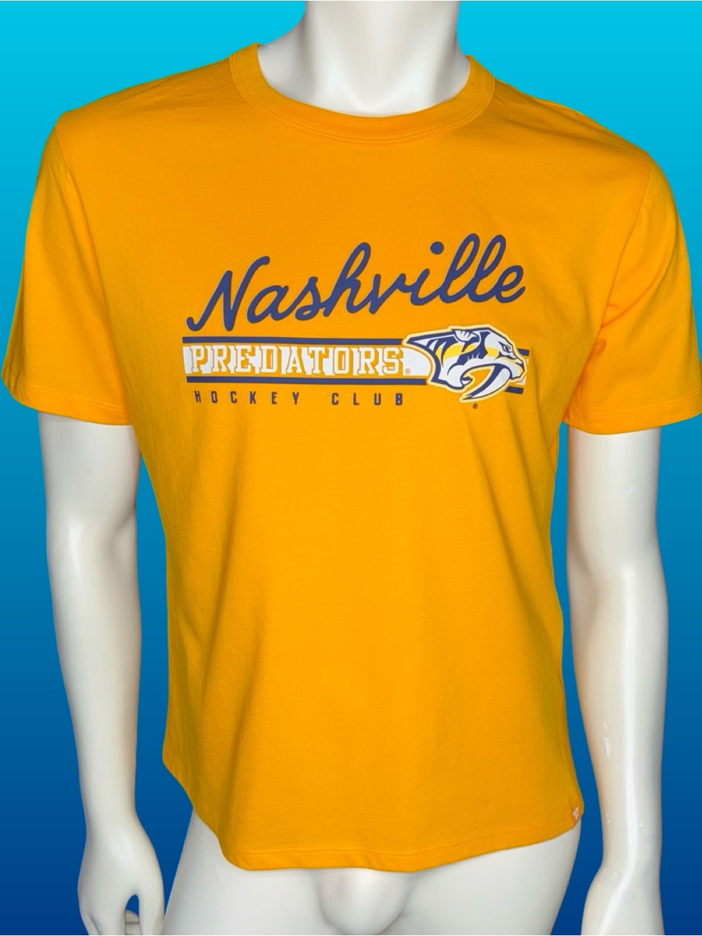 Nashville Predators NHL Hockey Club Gold Graphic Tee Shirt Size L